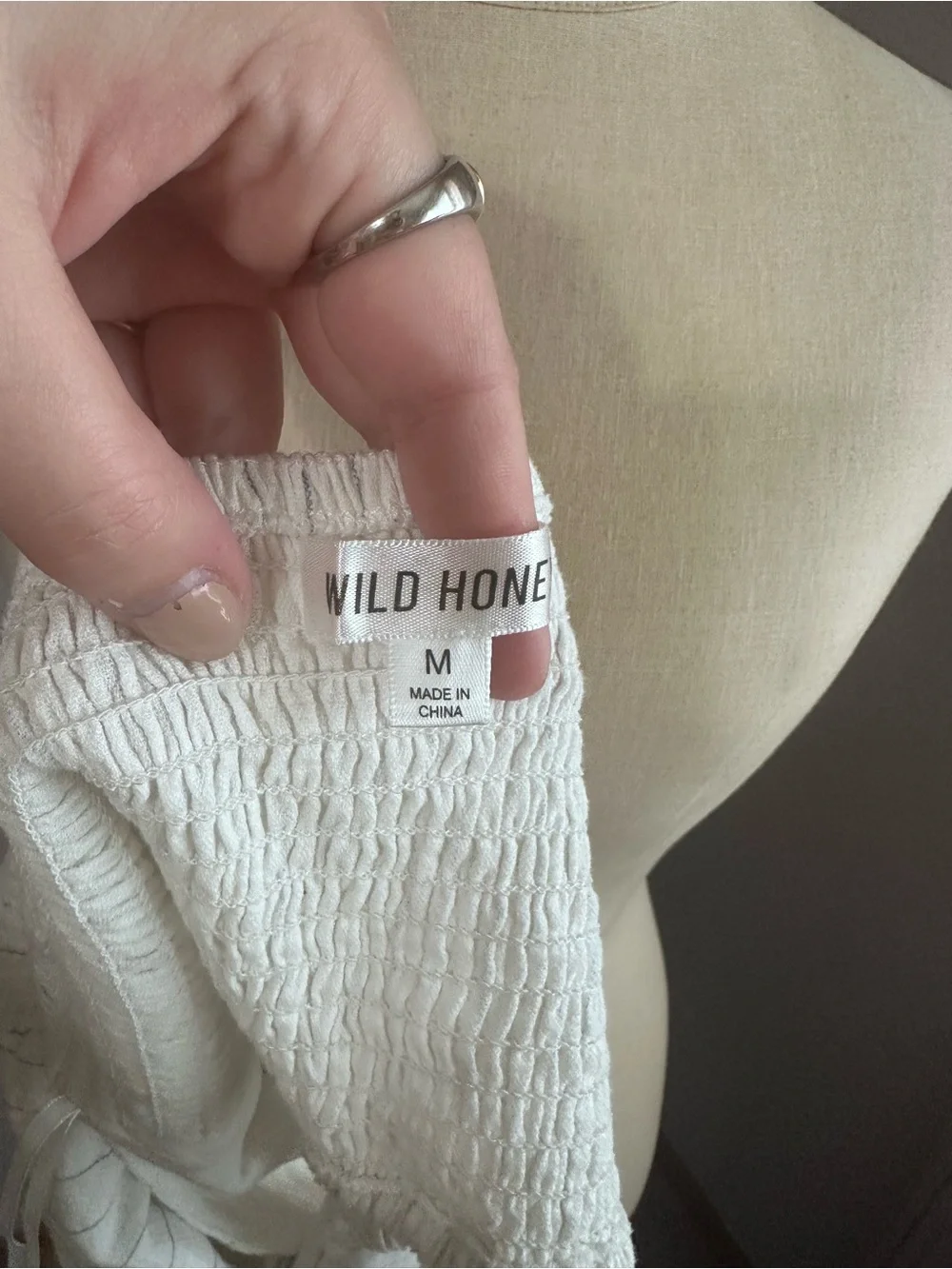 Wild Honey White Pinstripe Square-Neck Crop Top